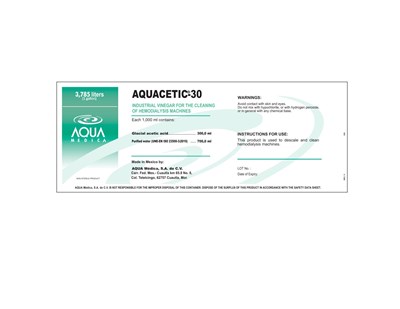 Aquacetic-30 Label (Aquacetic  30)